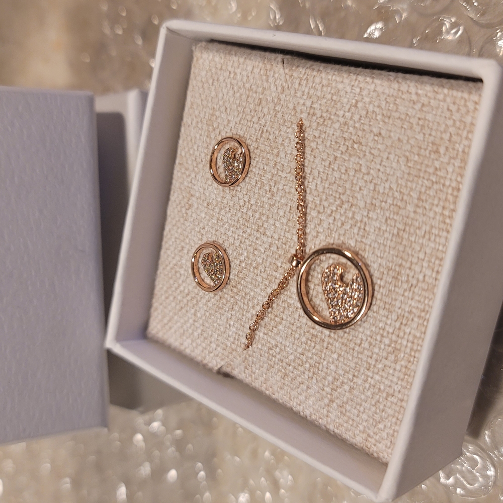 Elegant Rose Gold Jewelry Set